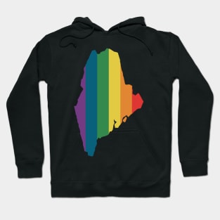 Maine State Rainbow Hoodie